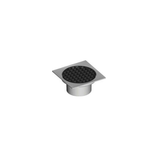 100mm Male Square Finishing Collar & Flat Grate DWV 