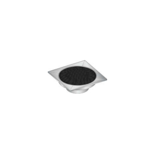 S/Water F/Collar Sq W/-Dome Grate 90mm 