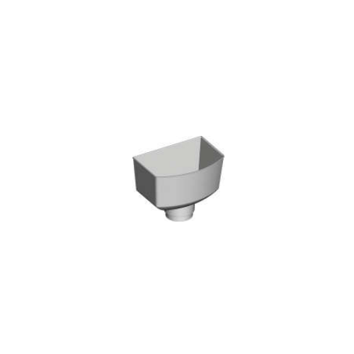 Leaf Catcher Offset 90x30mm White 