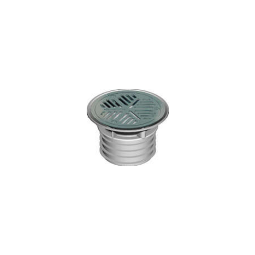 110mm Vinyl Floor Wst F/Fin S/Steel Grate HDPE  