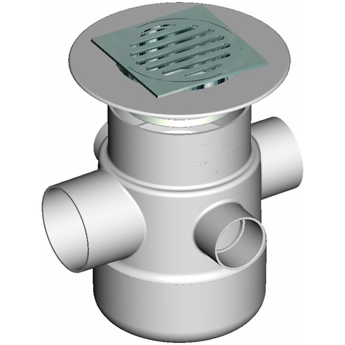 Floor Waste Gully Kit Sq Grate 65mm