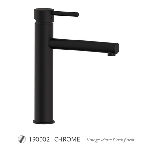 Bellino Tower Basin Mixer Straight Outlet WELS 4 Star C/P