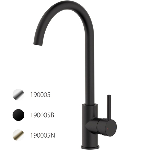 BELLINO GOOSENECK SINK MIXER WELS 4 STAR M/B