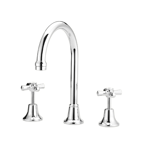 Eva Gooseneck Sink Set Swivel Wels 4 Star C/P