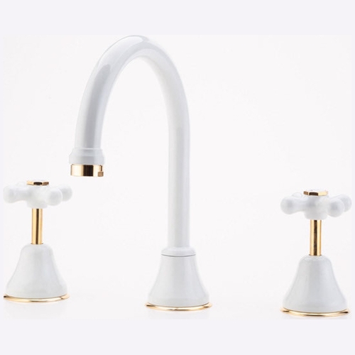 JULZ GOOSENECK SINK SET SWIVEL WELS 4 STAR WH & C/P TRIM