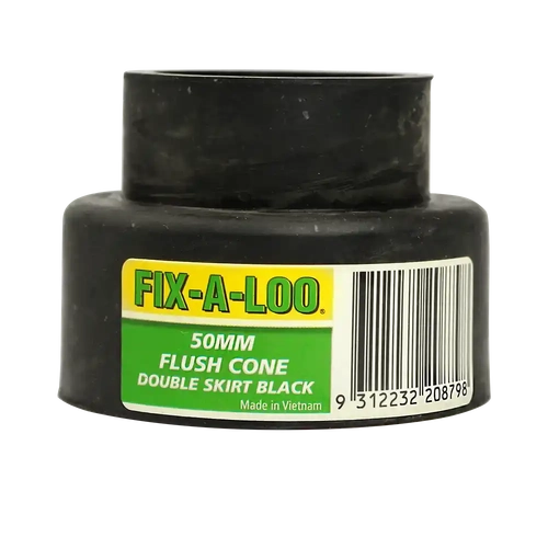 Flush Cone Double Skirt Black 50mm