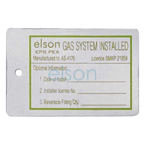 Installation ID Tag Gas System