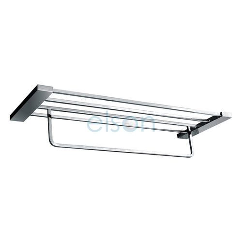Décor BATH TOWEL RACK WITH RAIL CHROME