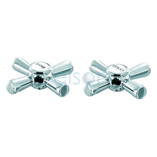 Easy Clean Handle & Button Pair Chrome Plated