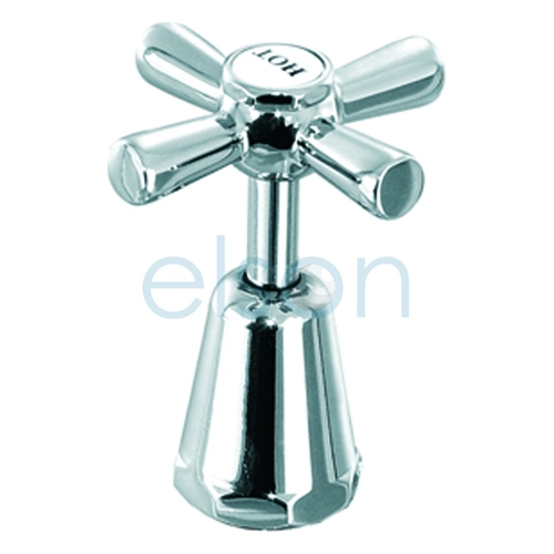 Easy Clean PILLAR/BIB T/Assembly with Handle and Button 'hot' Chrome Plated