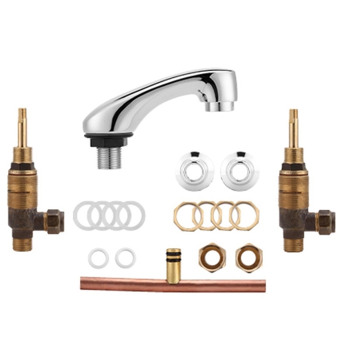 Unstyled Basin Set W/Cast Spout Less H&B Wels 4 Star C/P