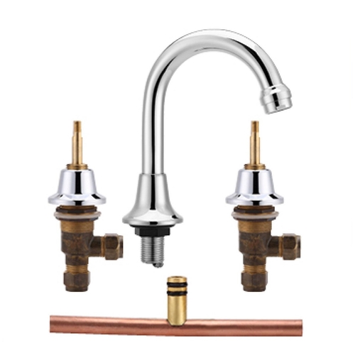 Unstyled Basin Set G/Neck Spout Less H&B Wels 4 Star C/P