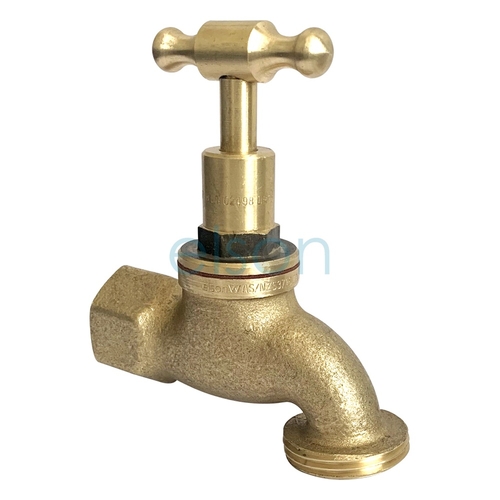 Hose Cock T Head Rough Brass FI, 3/4"