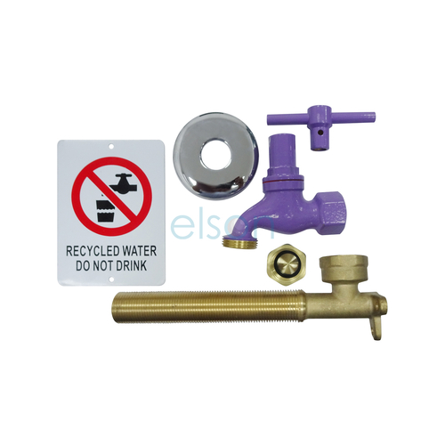 Hose Cock Recycled Water Anti-vandal Kit 19BP Brass, 5/8" 185mm 3/4" FI