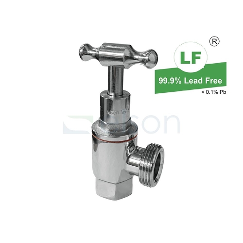 Washing Machine Tap T Head Chrome Plated, 1/2" x 3/4"
