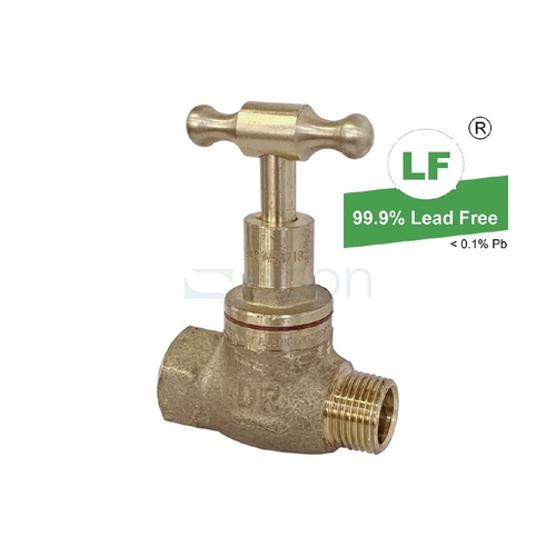 Stop Cock T Head Rough Brass male/female, 1/2"