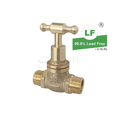 Stop Cock T Head Rough Brass M/M, 1/2"