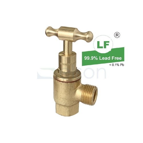 Cistern Tap T Head Rough Brass, 1/2"
