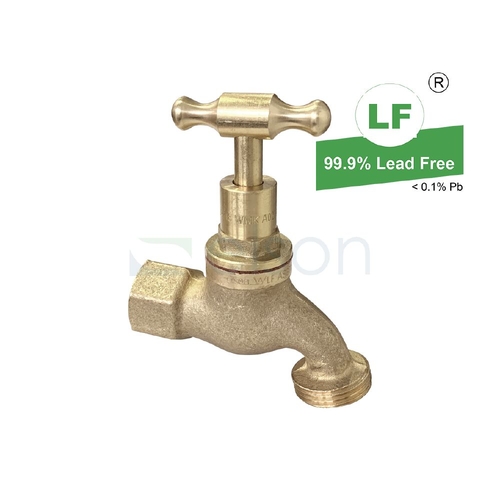 Hose Cock T Head Brass FI With Metal Jumper Valve, 1/2"