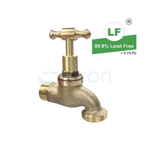 Hose Cock T Head Nickel Dipped, 3/4"