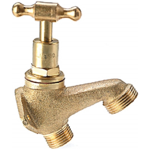 15mm MI Back Plated Hose Cock (1/2") Br