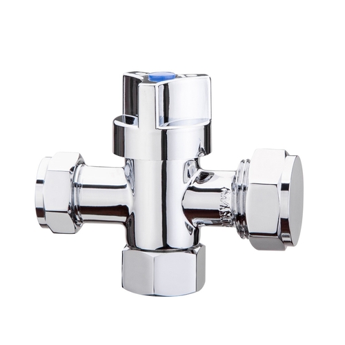 15MI X 20MI Loose Nut 1/4 Turn Dual Isolation Cock Ceramic Disc C/P