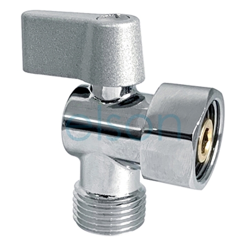 Cistern Tap In Wall Right Angle Chrome Plated Loose Nut, 1/2"