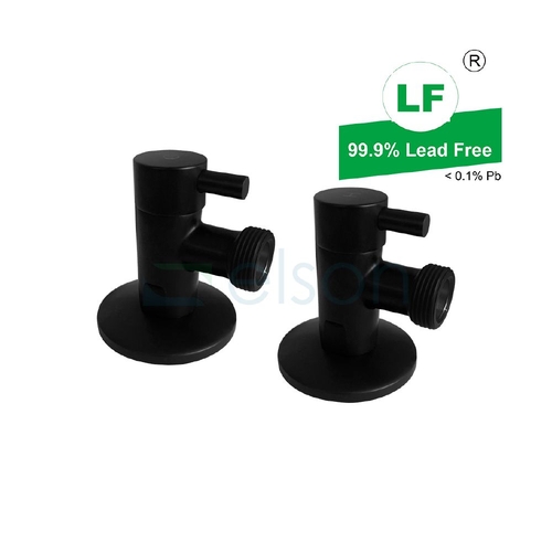 Designer Washing Machine Stops (Pair) Black