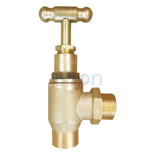 Meter Cock T Head Right Angle Brass, 20mm MI x 20mm MI