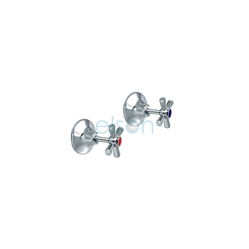 Anti-vandal Easy Clean Wall Stops Pair Chrome Plated