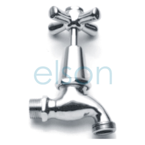 Hose Cock Anti-vandal Easy Clean Standard Hot and Cold Buttons Chrome Plated