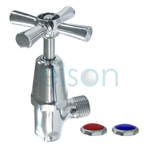 Anti-vandal Easy Clean Cistern Cock With Hot and Cold Buttons Chrome Plated