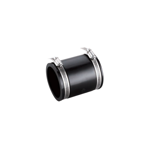 50mm FLEXIBLE COUPLING FOR PVC - COPPER - GAL - CL BLACK