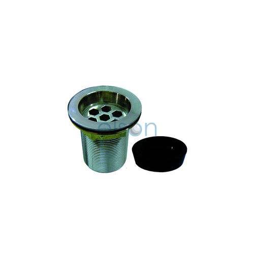 PLUG & WASTE W/ RUBBER PLUG 40mm x 70mm BRASS CP
