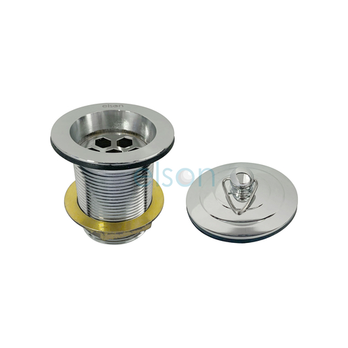 PLUG & WASTE 40 x 70mm BRASS CP With BRASS PLG