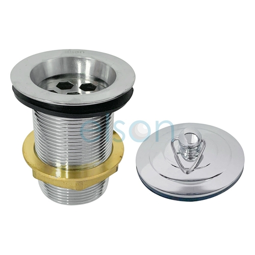 Plug & Waste With Brass Deluxe Plug Brass Chrome Plated, 40mm x 80mm