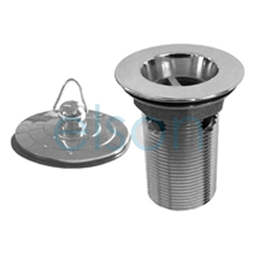 Plug & Waste Overflow With Brass Deluxe Plug Brass Chrome Plated, 40mm x 80mm