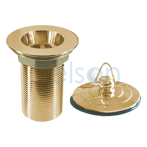 Plug & Waste With Brass Deluxe Plug Brass Gold Plated, 40mm x 80mm