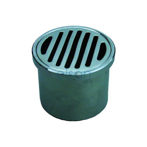 Grate Suit Leak Control Flange Round Brass Chrome Plated, 80mm