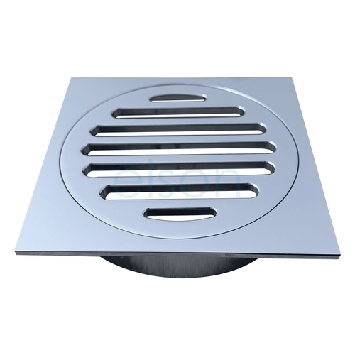 Grate Suit ID PVC Pipe Square Brass Chrome Plated, 100mm