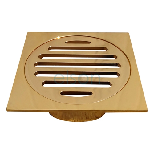 Grate Suit ID PVC Pipe Square Brass Gold Plated, 100mm