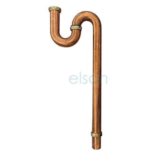 S Trap Copper Copper Finish Loose Nut, 50mm x 900mm