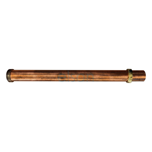 Trap Copper Extension With Nut & Rub. Olive Copper Finish, 50mm x 600mm
