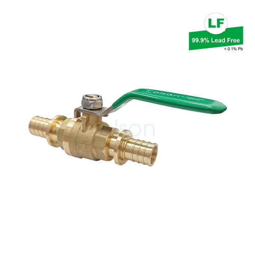 BUSHPEX PULL-ON PEX BALL VALVE DR BRASS Lever Handle 25mm