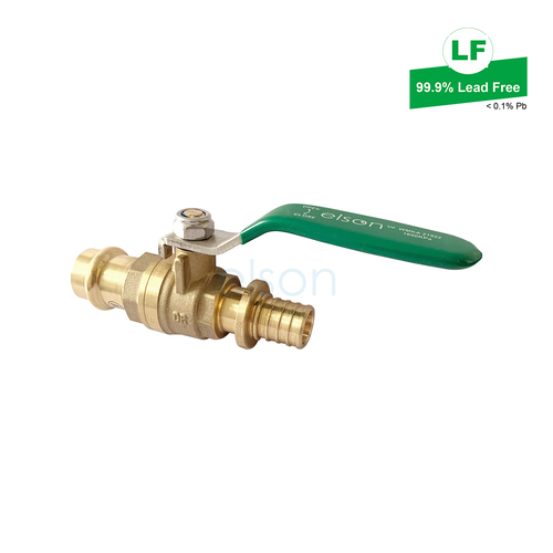 PRESS TO BUSHPEX PULL-ON PEX BALL VALVE DR BRASS Lever Handle 25mm