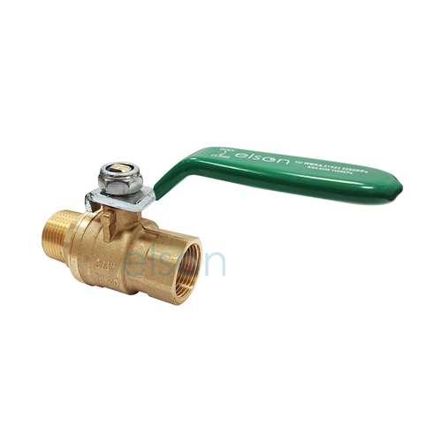 Ball Valve 728 Series Dual Approved DR Brass Lever Handle male/female Green Handle, R3/4 x Rp3/4