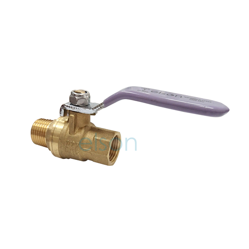Ball Valve 728 Series DR Brass Recycled Water Lever Handle male/female Lilac Handle, R1/2 x Rp1/2
