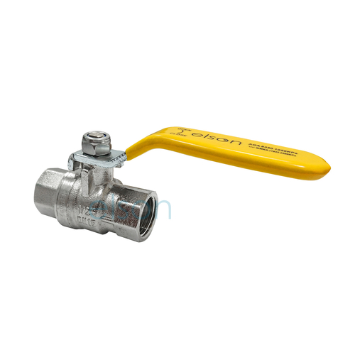 Ball Valve 732 Series Dual Approved DR Brass Lever Handle female/female Yellow Handle, Rp1/2