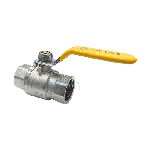 Ball Valve 732 Series Dual Approved DR Brass Lever Handle female/female Yellow Handle, Rp1