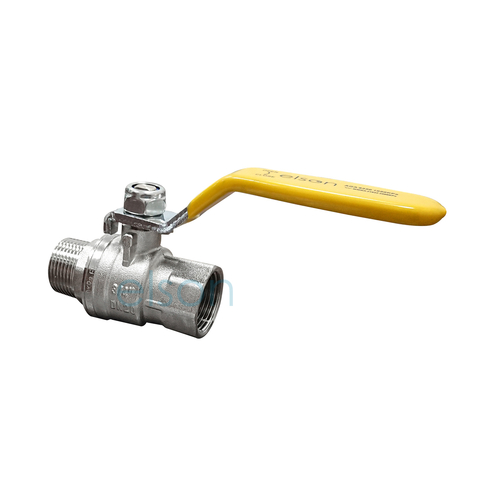 Ball Valve 733 Series Dual Approved DR Brass Lever Handle male/female Yellow Handle, R3/4 x Rp3/4